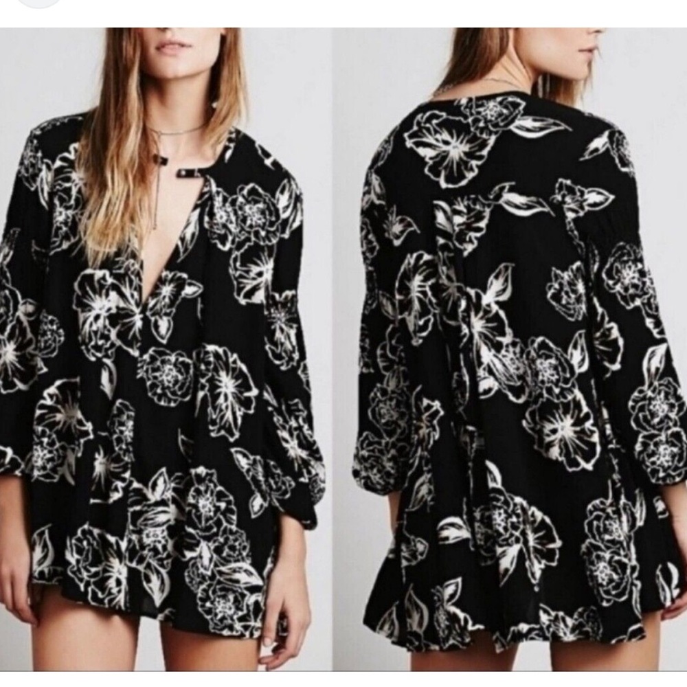 Free people long sleeve mini dress